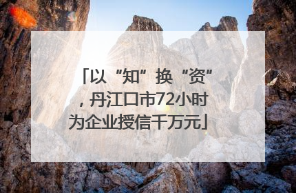 以“知”换“资”，丹江口市72小时为企业授信千万元