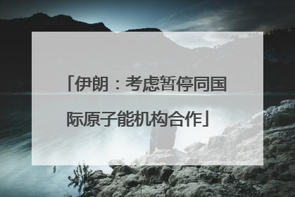 伊朗：考虑暂停同国际原子能机构合作