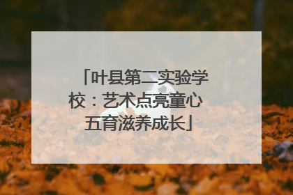 叶县第二实验学校：艺术点亮童心 五育滋养成长
