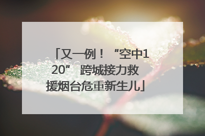 又一例！“空中120” 跨城接力救援烟台危重新生儿