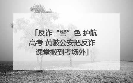 反诈“警”色 护航高考 黄陂公安把反诈课堂搬到考场外