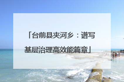 台前县夹河乡：谱写基层治理高效能篇章