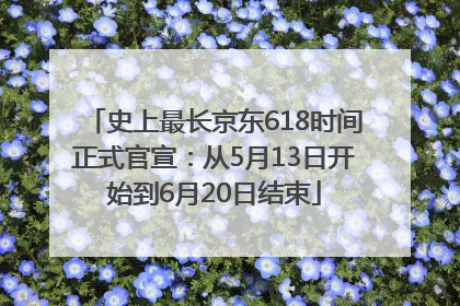史上最长京东618时间正式官宣：从5月13日开始到6月20日结束