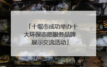 十堰市成功举办十大环保志愿服务品牌展示交流活动