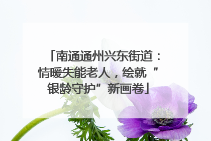 南通通州兴东街道：情暖失能老人，绘就“银龄守护”新画卷