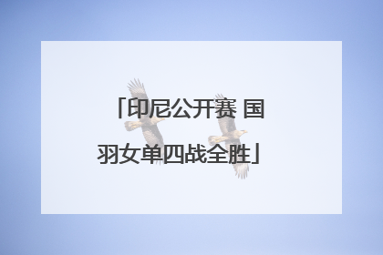 印尼公开赛 国羽女单四战全胜