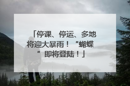 停课、停运、多地将迎大暴雨！“蝴蝶”即将登陆！