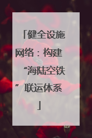 健全设施网络：构建“海陆空铁”联运体系