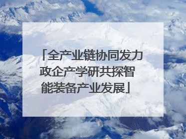全产业链协同发力 政企产学研共探智能装备产业发展