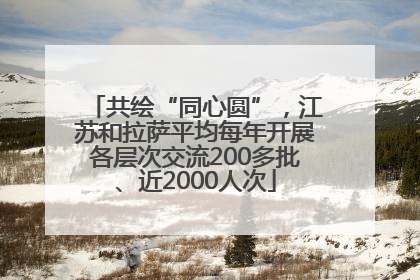 共绘“同心圆”，江苏和拉萨平均每年开展各层次交流200多批、近2000人次