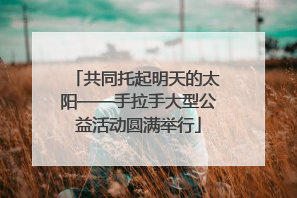共同托起明天的太阳——手拉手大型公益活动圆满举行
