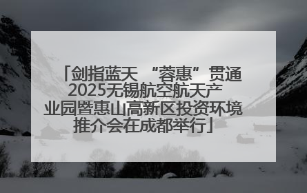 剑指蓝天 “蓉惠”贯通 2025无锡航空航天产业园暨惠山高新区投资环境推介会在成都举行