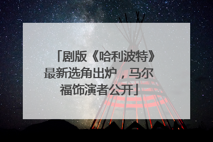 剧版《哈利波特》最新选角出炉，马尔福饰演者公开