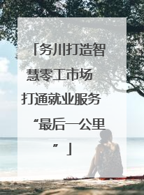 务川打造智慧零工市场 打通就业服务“最后一公里”
