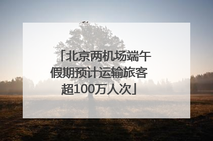 北京两机场端午假期预计运输旅客超100万人次