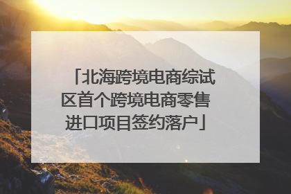 北海跨境电商综试区首个跨境电商零售进口项目签约落户