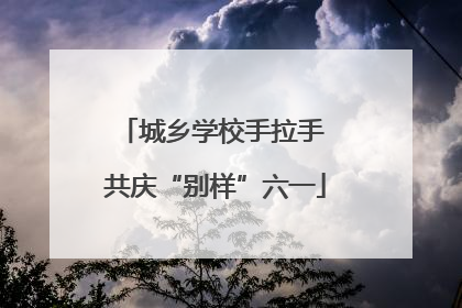 城乡学校手拉手 共庆“别样”六一