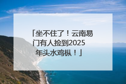 坐不住了！云南易门有人捡到2025年头水鸡枞！