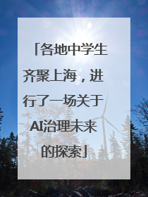 各地中学生齐聚上海，进行了一场关于AI治理未来的探索