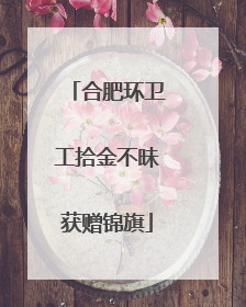 合肥环卫工拾金不昧获赠锦旗