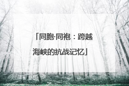同胞·同袍：跨越海峡的抗战记忆