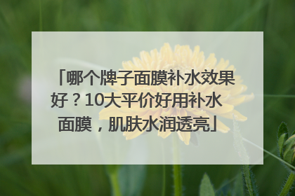 哪个牌子面膜补水效果好？10大平价好用补水面膜，肌肤水润透亮