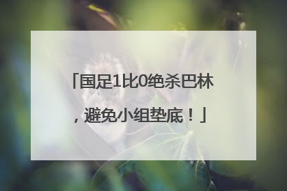 国足1比0绝杀巴林，避免小组垫底！