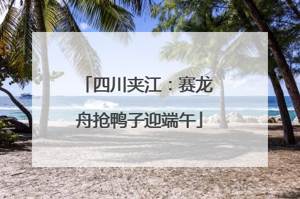 四川夹江：赛龙舟抢鸭子迎端午
