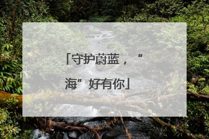 守护蔚蓝，“海”好有你