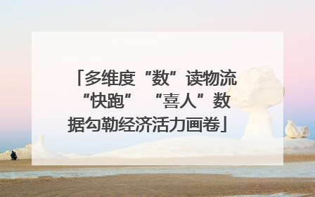 多维度“数”读物流“快跑” “喜人”数据勾勒经济活力画卷