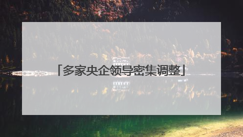 多家央企领导密集调整