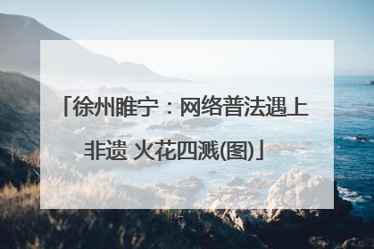 徐州睢宁：网络普法遇上非遗 火花四溅(图)