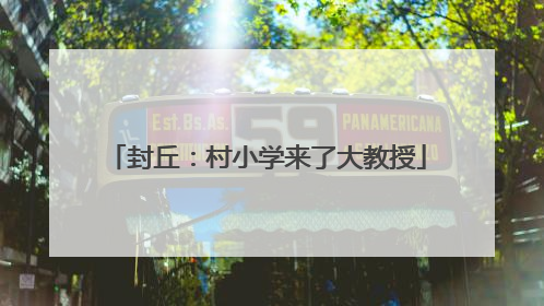 封丘：村小学来了大教授