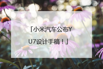 小米汽车公布YU7设计手稿！