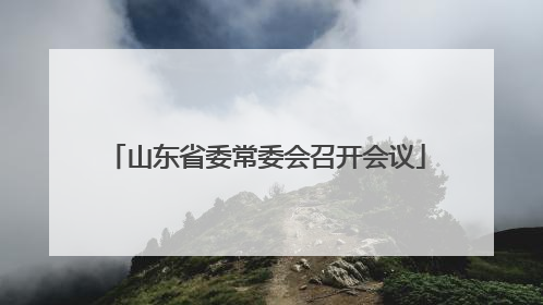 山东省委常委会召开会议