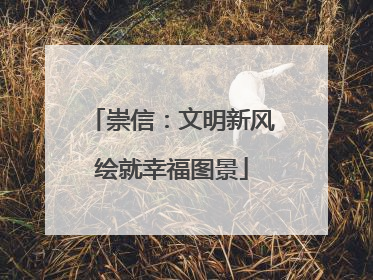 崇信：文明新风绘就幸福图景