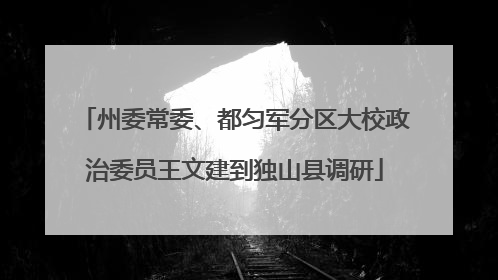州委常委、都匀军分区大校政治委员王文建到独山县调研