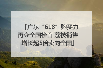 广东“618”购买力再夺全国榜首 荔枝销售增长超5倍卖向全国