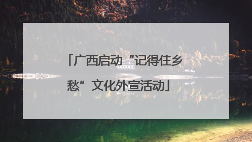 广西启动“记得住乡愁”文化外宣活动