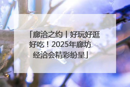 廊洽之约丨好玩好逛好吃！2025年廊坊经洽会精彩纷呈