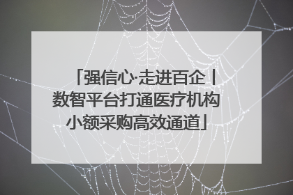 强信心·走进百企丨数智平台打通医疗机构小额采购高效通道