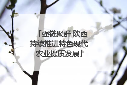 强链聚群 陕西持续推进特色现代农业提质发展