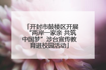 开封市鼓楼区开展“两岸一家亲 共筑中国梦”涉台宣传教育进校园活动