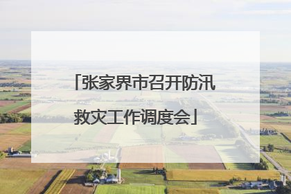 张家界市召开防汛救灾工作调度会