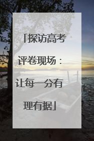 探访高考评卷现场：让每一分有理有据