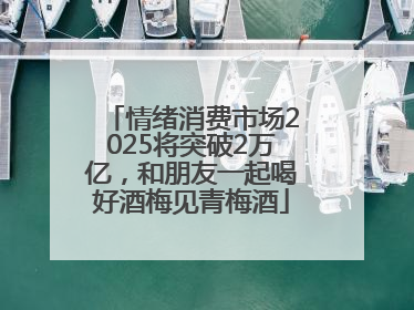 情绪消费市场2025将突破2万亿，和朋友一起喝好酒梅见青梅酒