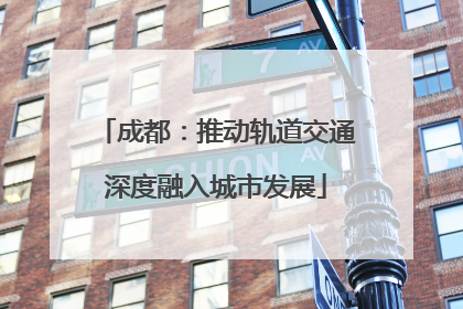 成都：推动轨道交通深度融入城市发展