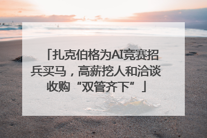 扎克伯格为AI竞赛招兵买马，高薪挖人和洽谈收购“双管齐下”