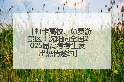 打卡高校、免费游景区！沈阳向全国2025届高考考生发出热情邀约