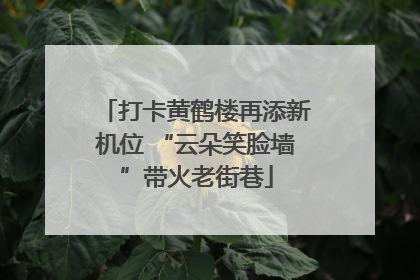 打卡黄鹤楼再添新机位 “云朵笑脸墙”带火老街巷